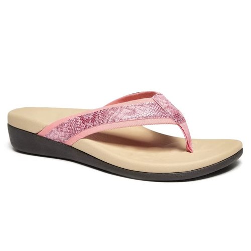 MEGNYA Comfortable Orthopeic Flip Flops for Women, Best Plantar Fasciitis Sandals for Flat Feet with Arch Support, Water Sandals for walking Beach Pink Size 8