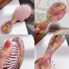 Cellulose Acetate Handle Hair Brush, SINIDE Mini Cushion Massage Hair Comb for Women Men and Kids, Travel Size Hairbrush Accessories for Straight Long Short Hair