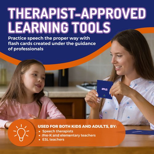 Food Flash Cards - 50 Educational Flash Cards for Children and Adults - Fun Vocabulary Builder Flash Cards for Speech Therapy, ESL, Occupational Therapy, and More