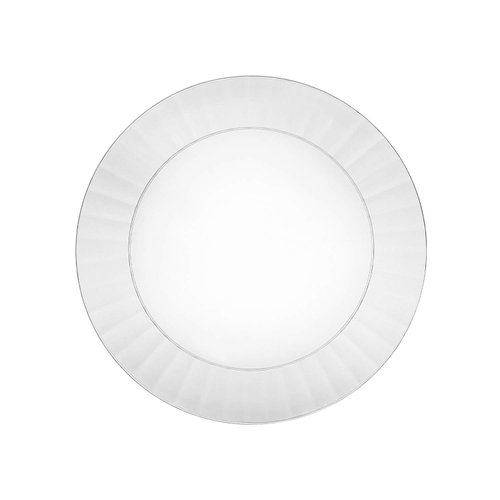 Party Essentials Deluxe Quality Hard Plastic 6-Inch Round Party/Dessert Plates, Clear, 24 Count