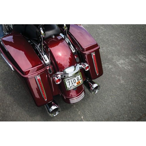 Kuryakyn 3157 Motorcycle Accessory: Curved License Plate Mount for 2010-19 Harley-Davidson Motorcycles, Chrome