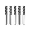 SPEED TIGER Micrograin Carbide Square End Mill - 4 Flute - ISE3/8"4T (5 Pieces, 3/8") - for Milling Alloy Steels, Hardened Steel, Metal & More – Mill Bits Sets for DIYers & Professionals