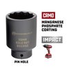 Powerbuilt 39mm Axle Nut Socket, 1/2 Inch Drive, Use with Impact Wrench, 12 Point Extra Deep, Remove Axle Shaft Nut - 641422