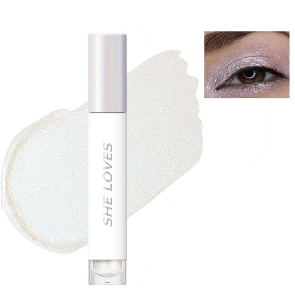 Easilydays 8 Colors Glitter Eyeshadow Liquid, Metallic Chameleon Eyeshadow Polarized Light Not Smudged Eye Shadow, Multi-Dimensional Finish For Bold Eye Looks Eye Makeup for Women and Girls Eye Brightening Flash Makeup (#01)
