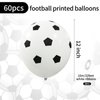 Biapian 60 Pcs Football Balloons, Football Balloon for Boys, 12 Inch Soccer Latex Balloons Football Pattern Helium for Kids Boys Birthday Sports Themed Party Decorations World Cup Theme Party Supplies