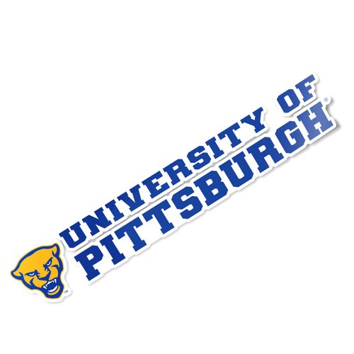 University of Pittsburgh Pitt Panthers Name Logo Vinyl Decal Laptop Water Bottle Car Scrapbook (8 Inch Sticker)