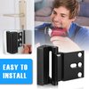Steinwhale 3Pack Home Security Door Reinforcement Lock, Childproof Safety Door Lock Latch Inside Stopper, Add High Security to Prevent Home Unauthorized Entry, Aluminum Construction Finish Black
