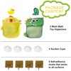 2 Pack Mesh Bath Toy Organizer, Anberky Cute Duck & Dinosaur Bath Toy Storage Net Bathtub Toy Organizer, Perfect Bathroom Hanging Storage Bag Quick Dry Bath Toy Holder Bag with 8 Strong Hooks (#A)