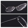 TERAISE Rimless Reading Glasses Spring Hinge Glasses for Reading with Cases Men and Women(1.0X)