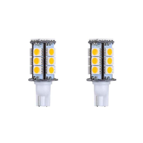 Makergroup T5 T10 Wedge Base LED Light Bulb High Brightness 12V 3W 2700K-3000K Warm White for Outdoor Landscape Lighting Deck Stair Step Path Lights and RV Lighting 2pcs