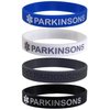 Max Petals PARKINSONS Medical Alert ID Silicone Bracelet Wristbands For Parkinson's Disease (4 Pack)