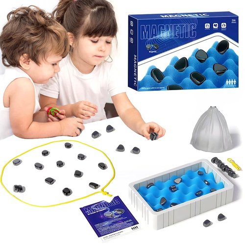 Magnetic Chess Game, Multiplayer Board Game, New Family Board Games Set, Portable Chess Board, Home Party Supplies for Kids and Adults (Sponge Box-A)