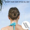 Spiral Hair Pin Spin Pins Non-Scratch Round Tips Spiral Hair Clip Spin Clip Bun Stick Pick for DIY Hair Style 50 Pack (Black)