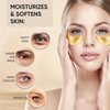 100Pcs/50Pairs Under Eye Patches Gold for Dark Circles, Puffy Eyes, and Wrinkles, 24K Gold Eye Mask for Face, Eye Cream for Men and Women