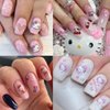 10 Sheets Valentines Nail Art Stickers Cute Nail Stickers 3D Self-Adhesive Cute Heart Nail Art Design Kawaii Nails Supplies Cartoon Nail Decals for Women Girls DIY Manicure Chrams