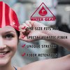 Water Gear Jazz Silicone Swim Cap - Flexible Unisex - Great for Short and Long Hair - Improve Your Performance (RED/White, One Size)