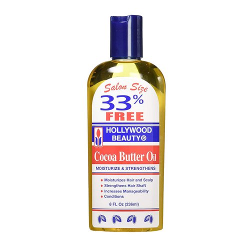 Hollywood Beauty Cocoa Butter Oil, 8 Ounce