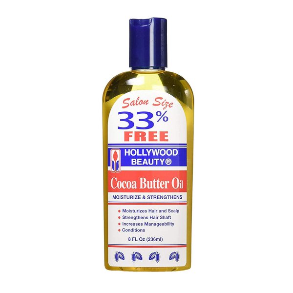 Hollywood Beauty Cocoa Butter Oil, 8 Ounce