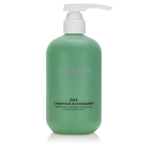 RAYA Camphor Astringent 16 oz (204) | Effective Facial Toner for Oily and Break-Out Skin | Helps Dry Up Blemishes and Control Excessive Oiliness | Made with Camphor and Eucalyptus