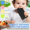 Avkast Teething Toys for Baby 3 6 12 18 Months, TV Remote Control Keyboard Baby Teether Toys, Baby Chew Toys, Food Grade Silicone Teething Toys for Infants, BPA Free, for Baby Gum Relief