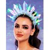 GORTIN Light Up Headband LED Mermais Headbands Blue Glow Headpiece Halloween Costume Headband Hair Accessories for Women