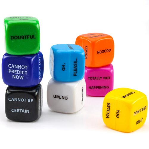 Bulk Toys - Fortune Dice for Kids - 24 Pcs Bulk Dice Prizes for Kids - Colored Dice Bulk Gifts for Kids - Party Favors Easter Egg Fillers Goodie Bag Supplies Pinata Stuffers - Vending Machine Toy