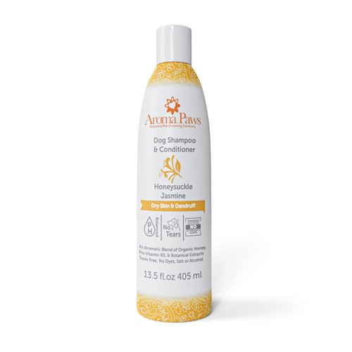 Aroma Paws Luxury Dog Shampoo & Conditioner, Dry Skin & Dandruff Relief Formula, Honeysuckle