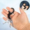 2pcs Keychain Spinner Toy, Keychain Spinner Portable Keychain Spinner Fidget Key Ring Spinner for Teens Adults Finger Exercise (Black, Red)