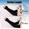 YATANAM Wool Blended Wrist Warmers Warm Fingerless Gloves Knit Soft Arm Warmers Sleeves Typing Mittens for Women (19.7''/50cm, A-black)