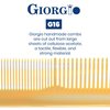 Giorgio GIVY16 Handmade Hair Comb Set - Fine and Wide Tooth Detangler for Styling, Detangling and Barber Use - Saw Cut Comb for Men and Women
