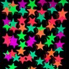 110feet UV Star Paper Neon Garland Neon Streamers Black Light Neon Decorations for Dark Glow Party UV Reactive Neon Party Favors Glow in The Dark Party Supplies Wedding Birthday Banners Decorations