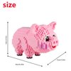 Larcele Micro Pig Building Blocks Mini Building Toy Bricks,1547 Pieces KLJM-02 (Model 558)