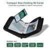 GEAoffice Mini Size Card Binder 1 Pocket, 80 Pockets Small Trading Card Album Book with 40 Removable Sleeves, 80 Top Loading Pockets Binder for TCG, MTG, Sports&Game Cards, Green