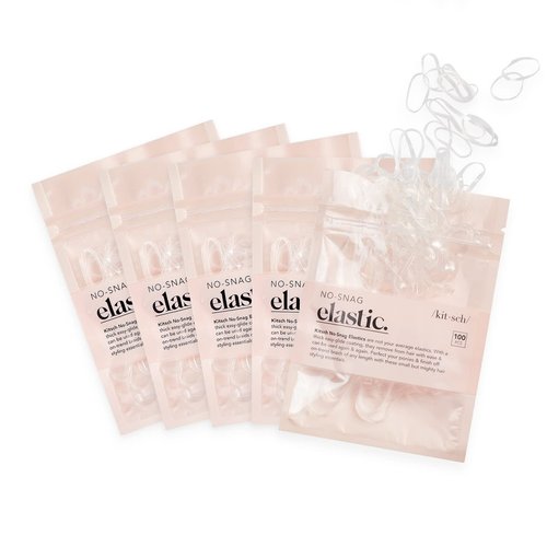 Kitsch No Snag Small Elastic Hair Ties, Rubber Bands for Hair, Baby Hair Ties & Small Hair Ties, Hair Rubber Bands & Elastic Hair Bands, Hair Elastics for Women's Hair, 5pack, 500pcs (Clear)