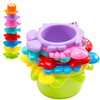 INNOCHEER Baby Bath Toys for Water Table, Toddler Water Toys with Mold Free Bath Toys Stacking Cups, Quick Dry Organizer Net, 13 Pcs Water Table Toys for Toddlers Bathtub Game, Beach and Pool Party