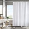 Long Shower Curtain Liner 78 Inches Height-Water-repellent Fabric Shower Curtains Set With 12 Hooks, White Bathroom Curtain Weighted Bottom Machine Washable, Soft Cloth & Hotel Luxury Spa, 72x78