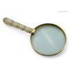 Meridian Nauticals Solid Brass Mother of Pearl 10X Magnifier, Handheld Reading Magnifying Glass, Best for Reading, Crossword Puzzle, Rocks, Coins, and Stamps