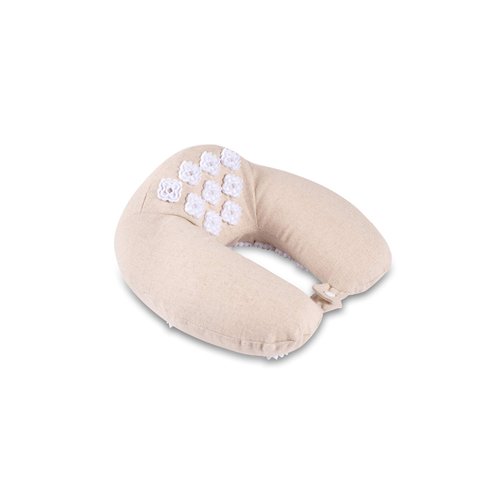 Kanjo Memory Foam Acupressure Neck Pillow - High Density Memory Foam Core - Travel Accessory Pillow - Relieves Neck Pain and Back Pain - Includes Carry Bag - FSA & HSA Eligible