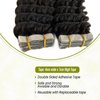 Hair Extensions Tape ins,Kinky Curly Natural Black Hair Extensions Tape ins for Black Women, 20 Pieces Double Sided Tape Hair Brazilian Curly Extensions Skin Weft Hair Tape in Extensions 22 Inch 50G