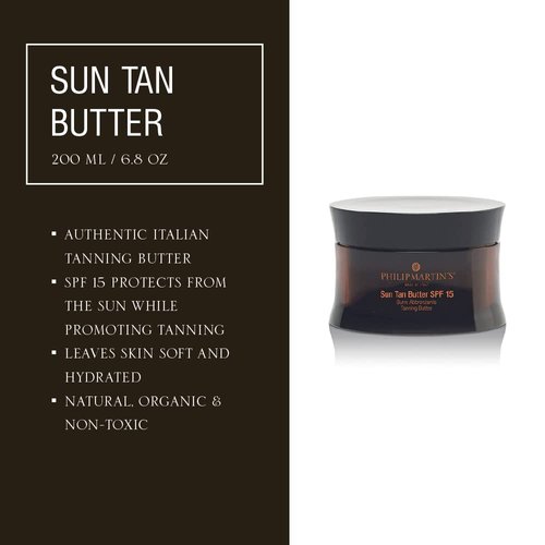 Philip Martin's Sun Tan Butter SPF 15 - Premium Tanning Body Lotion (6.8 oz)
