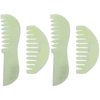 Healeved 4PCS Scalp Comb Natural Jade Gua Sha Comb Scalp Massage Comb Detoxing Comb Head Massage Comb Jade Comb for Scalp Facial Massage Relaxation
