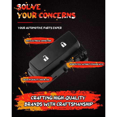 Door Lock Switch Control Switch Replacement fit for Chevy Silverado 1500 2500HD2008-2013 GMC Sierra 1500 2500 HD 2008-2013 GMC Sierra Denali 2500HD 3500HD 2011-20141 5804093 SW9550