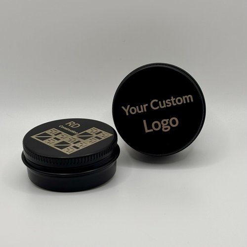 Custom Engraved Lip Balm Containers, Personalized Metal Tins, 0.5 oz, Add Your Logo, Pack of 5, 1.75 x 0.75 inches, Lip Balm not included
