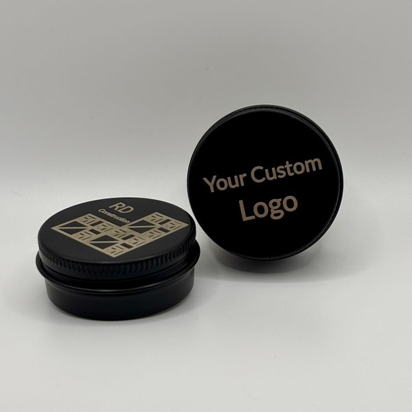 Custom Engraved Lip Balm Containers, Personalized Metal Tins, 0.5 oz, Add Your Logo, Pack of 5, 1.75 x 0.75 inches, Lip Balm not included