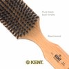 Kent OG2 Club Hair Brush, Small Boar Bristle Hair Brush for Men, Natural Boar Bristle Beard Brush for Men, Beechwood Kent Brush for Hair and Beards