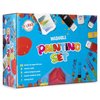 Playkidiz Washable Kids Paint Set, 32 Piece Complete Paint Set for Kids, Includes Washable Paint, Painting Sponges, Smock and Mixing Bowl.