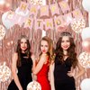 18th Birthday Decorations for Girls, Happy 18th Birthday Banner, Balloon, Cake Topper, Sash and Crown, Rose Gold 18 year old Birthday Party Decorations for Girls