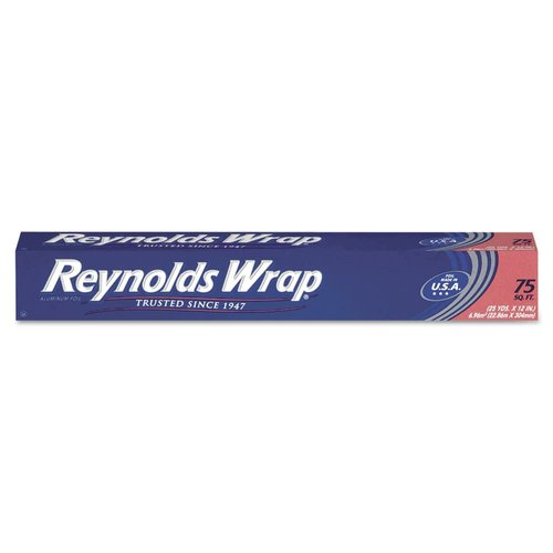Reynolds Wrap F28015 Standard Aluminum Foil Roll, 12-Inch x 75 ft, Silver