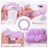 Spa Headband for Washing Face Spa Makeup Headband Bubble headband Skincare Face Make Up headband Non Slip Hair Band for Women Girls Skincare Makeup Remover SPA Headband and Wristband Set Purple
