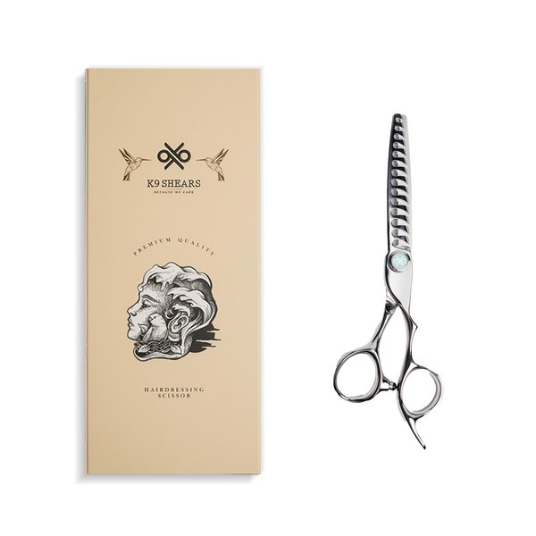 K9 Shears 6" Hair Thinning Scissors – Removing Large Sections of Hair Effortlessly and Leaving No Marks, VG10 Stainless Steel for Sharper, Tougher, Better Edge Retention, Thinning Rate 50%